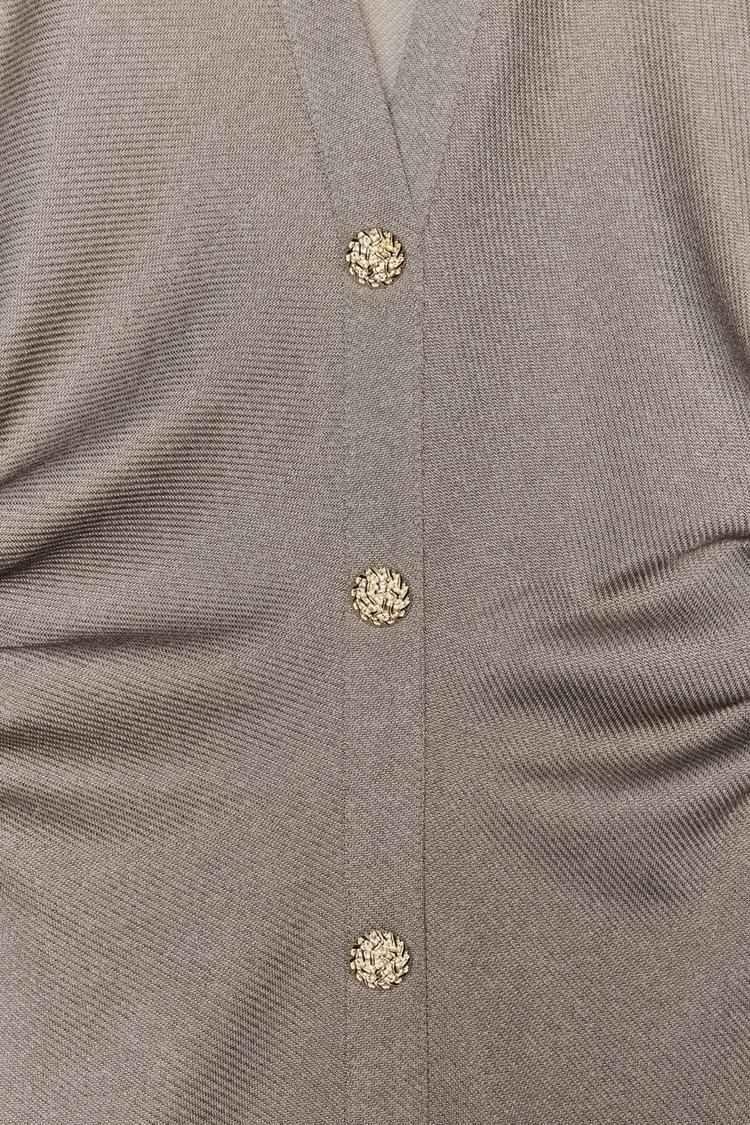 Nia – Draped Shirt Dress