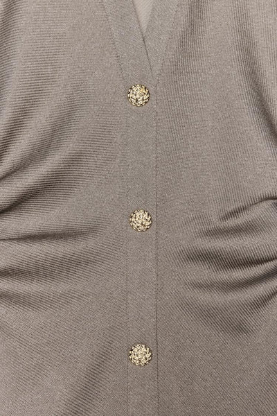 Nia – Draped Shirt Dress