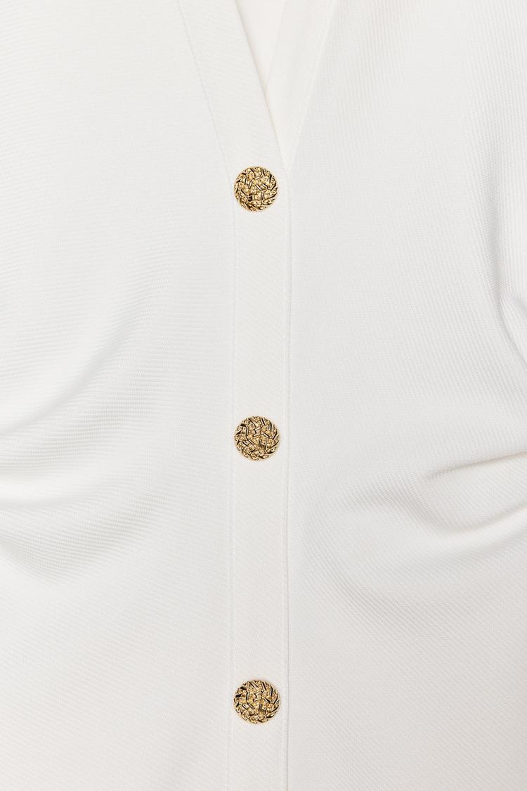 Nia – Draped Shirt Dress