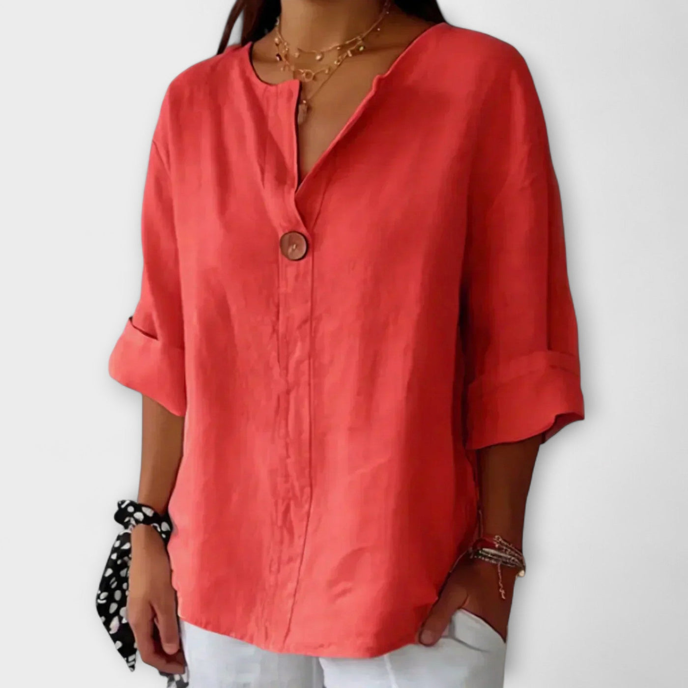 Joyce – Elegant V-Neck Blouse