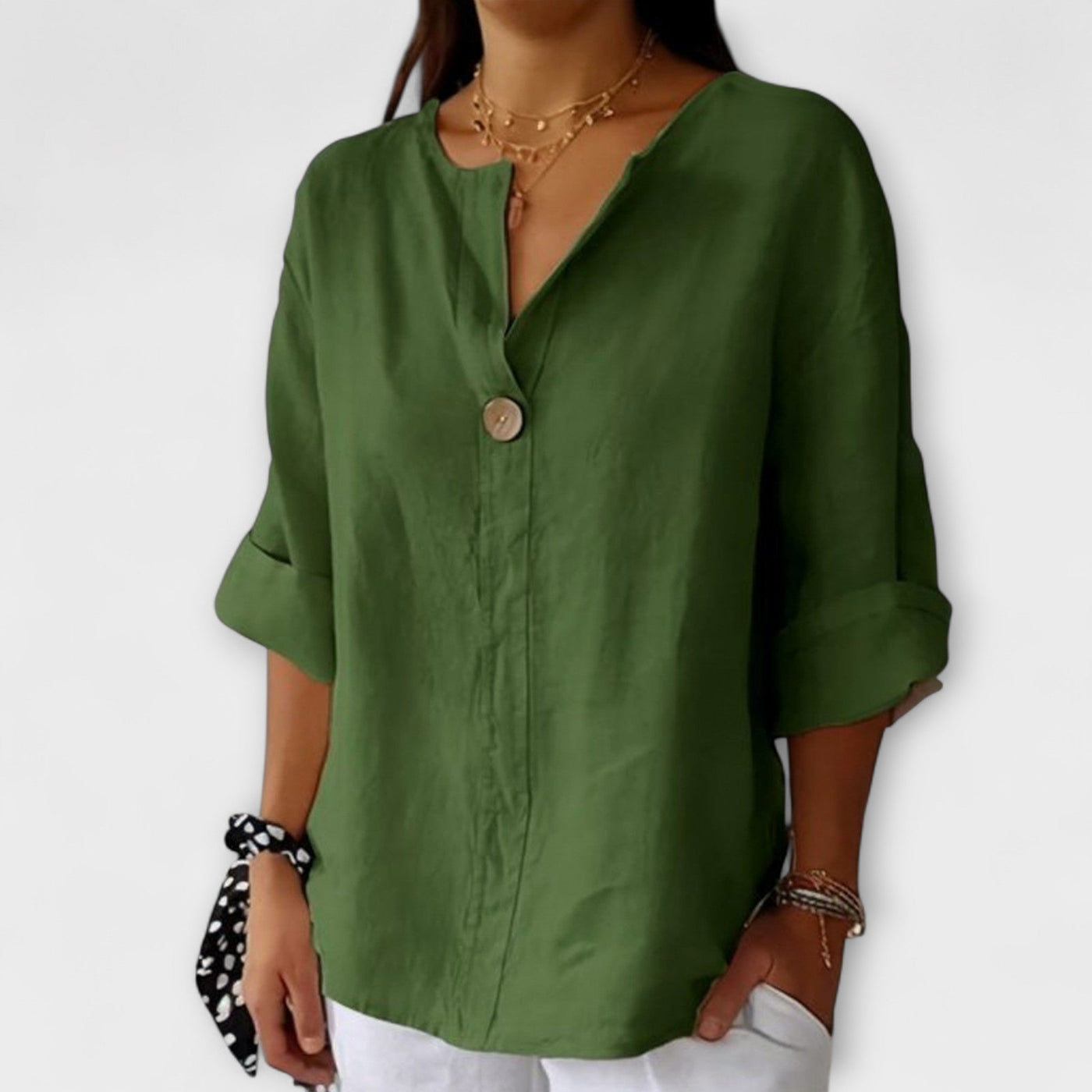 Joyce – Elegant V-Neck Blouse