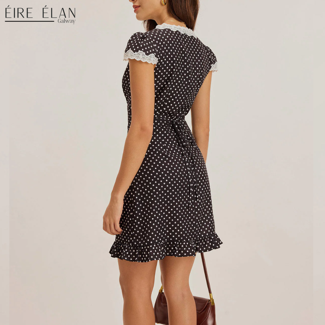 Helen – Polka Lace Mini Dress