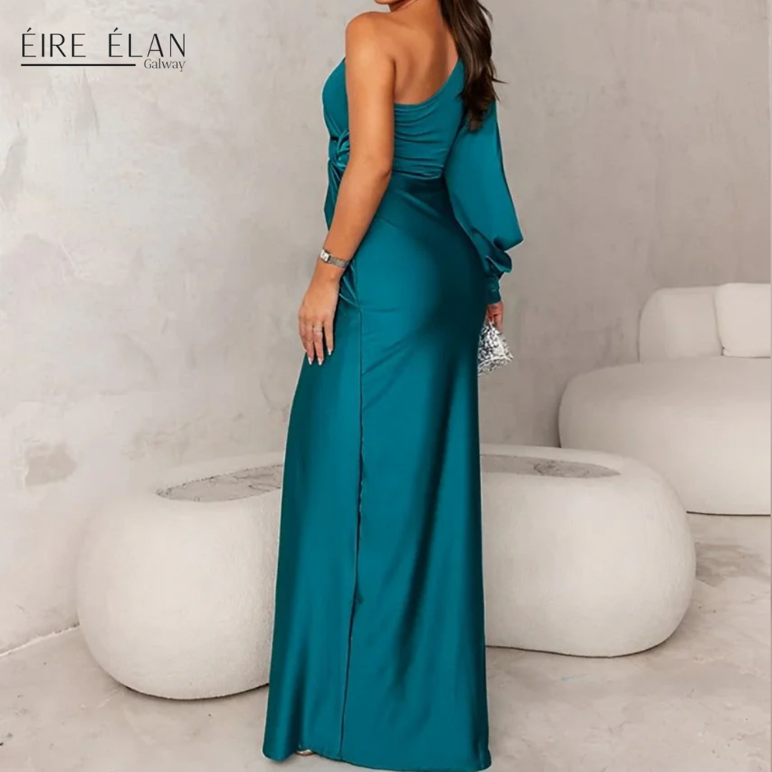 Marielle – Elegant One-Shoulder Satin Dress