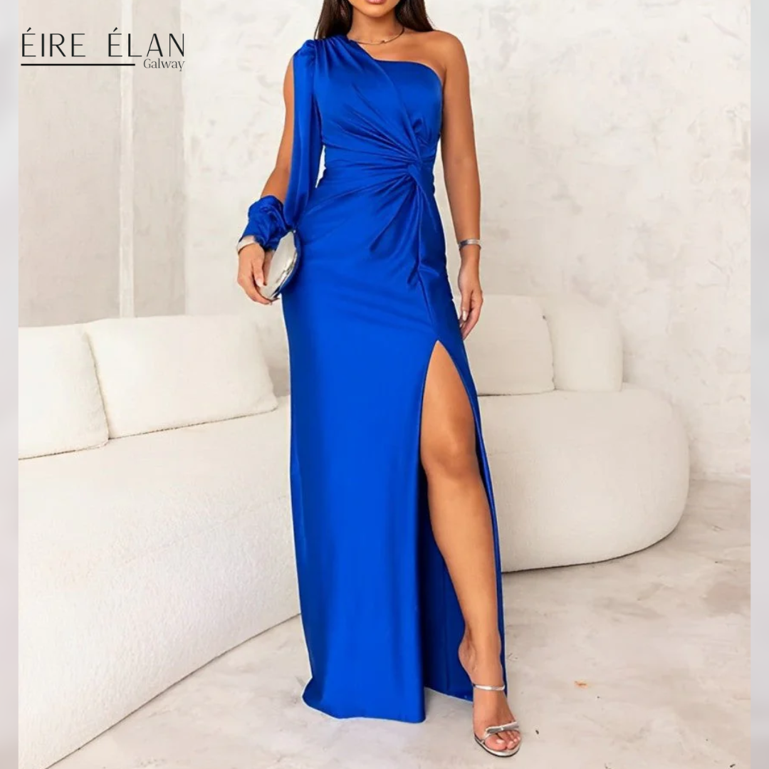 Marielle – Elegant One-Shoulder Satin Dress