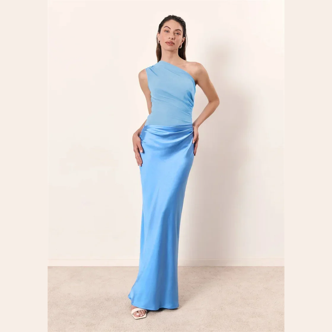 Alina - One Shoulder Pleated Dress