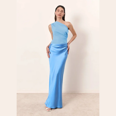 Alina - One Shoulder Pleated Dress