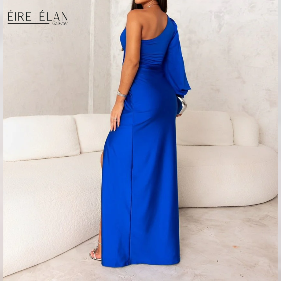 Marielle – Elegant One-Shoulder Satin Dress