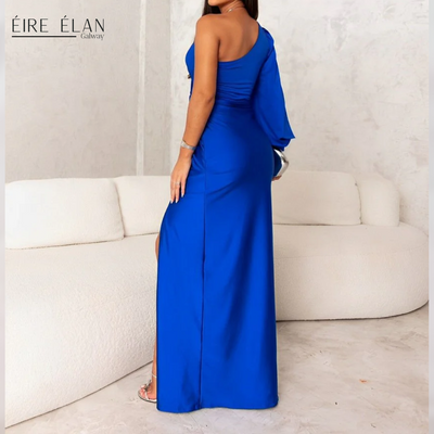Marielle – Elegant One-Shoulder Satin Dress