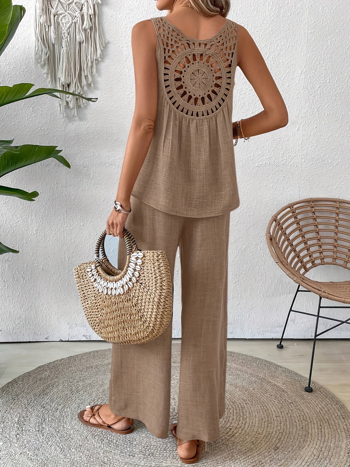 Regina – Crochet Back Lounge Set