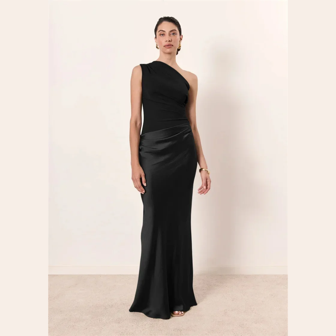 Alina - One Shoulder Pleated Dress