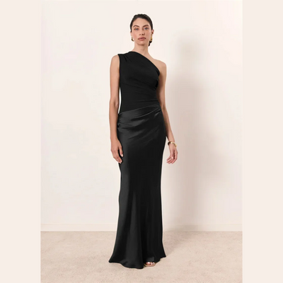 Alina - One Shoulder Pleated Dress
