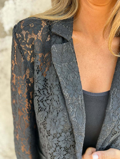 Lena – Sheer Lace Blazer