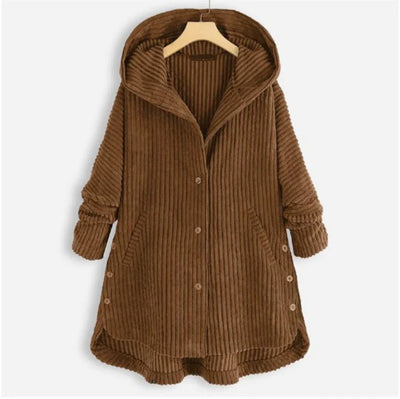 Tara – Corduroy Hooded Coat