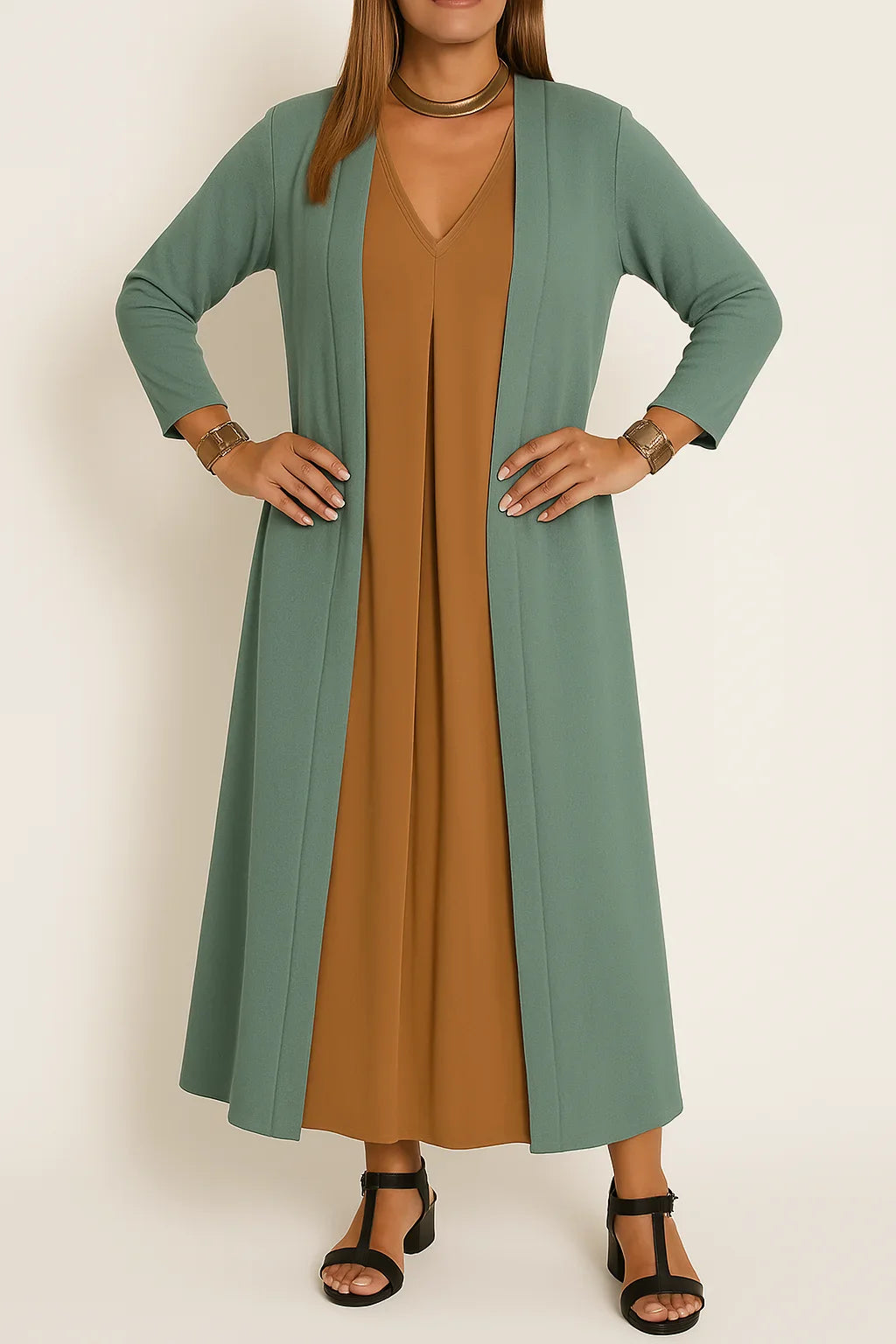 Saorla - Elegant Long Dress  + Matching Cardigan Free worth €55!