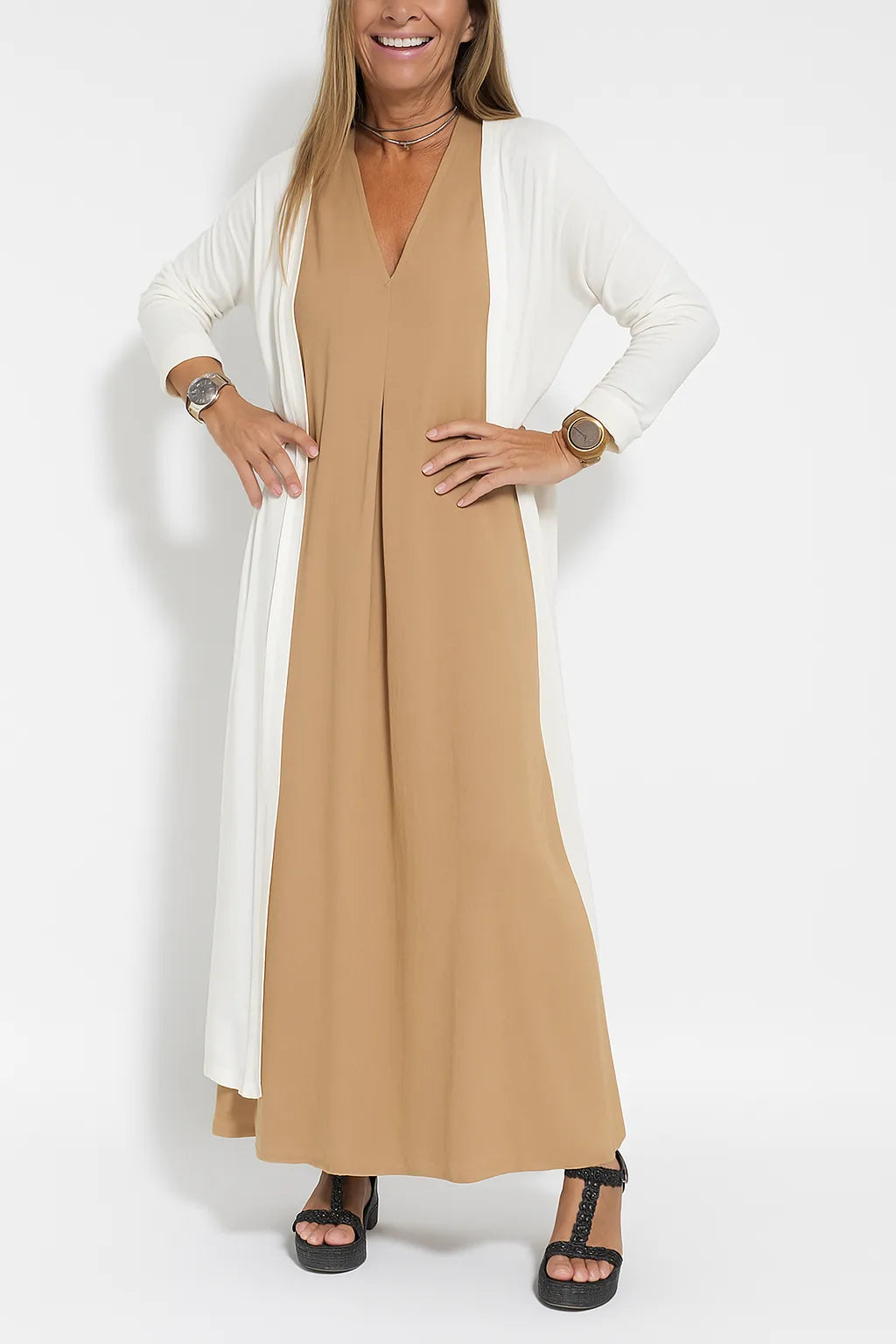 Saorla - Elegant Long Dress  + Matching Cardigan Free worth €55!