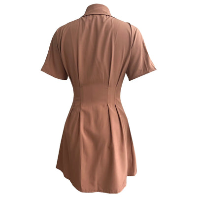 Ann – Tailored Pleat Shirt Dress
