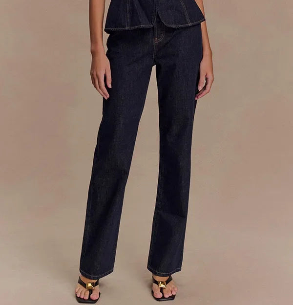 Adriane – Sculpted Denim Set