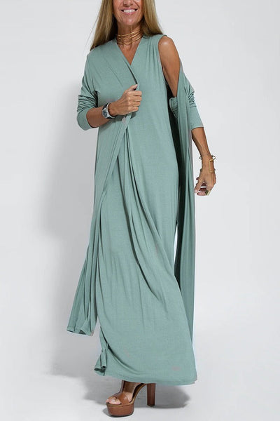 Saorla - Elegant Long Dress  + Matching Cardigan Free worth €55!