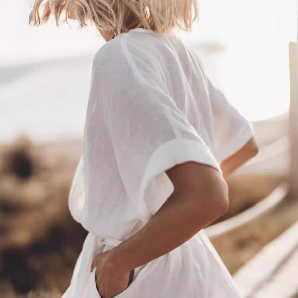 Nessa – Linen Wrap Dress... Pop 2 in your basket, pay for 1