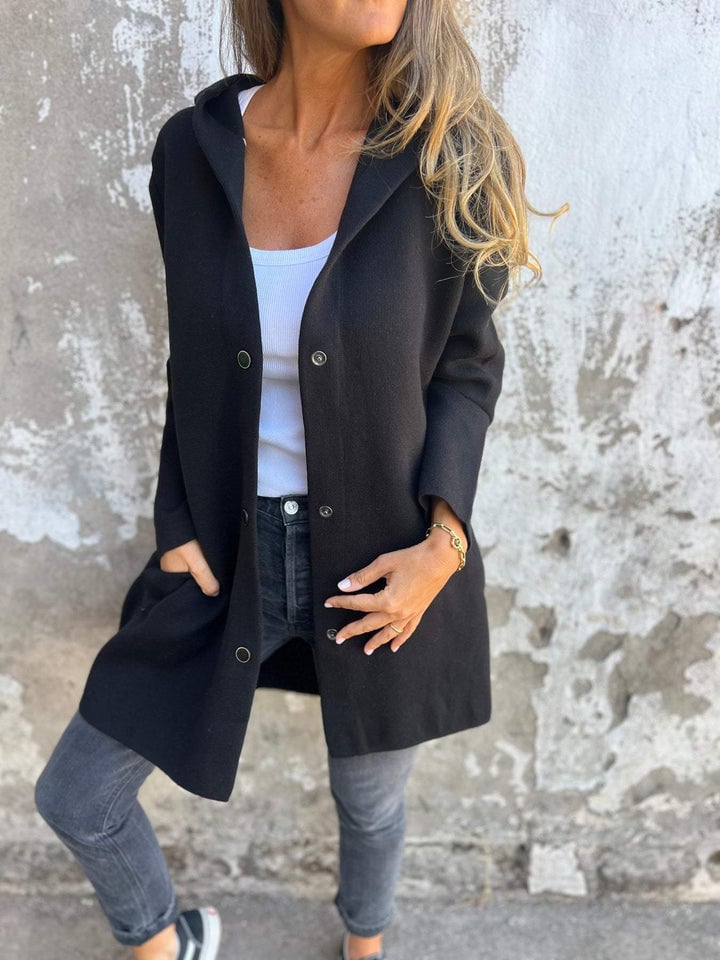 Joanna - Single Breasted Hooded Jacket