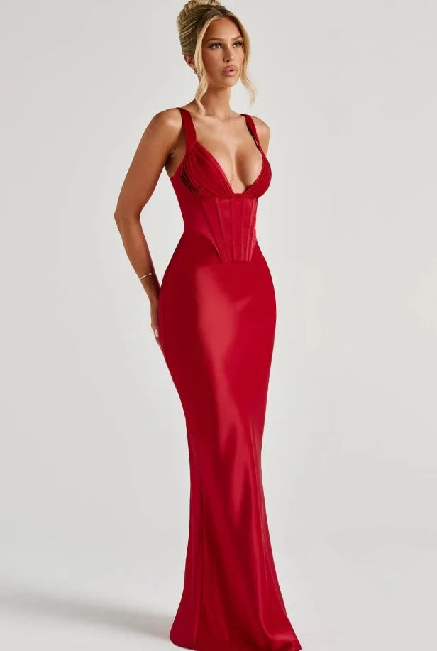 Ivory - Classy Satin Dress