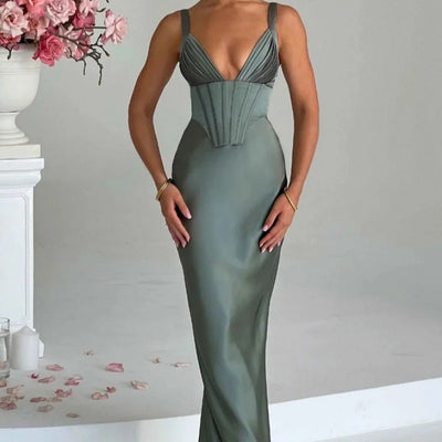Ivory - Classy Satin Dress