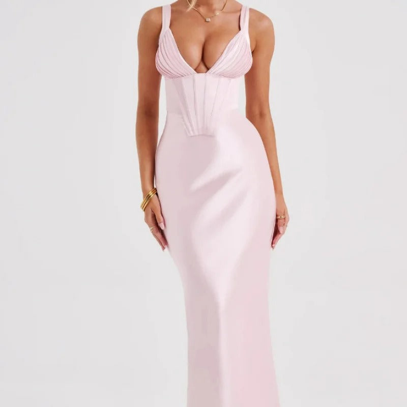 Ivory - Classy Satin Dress