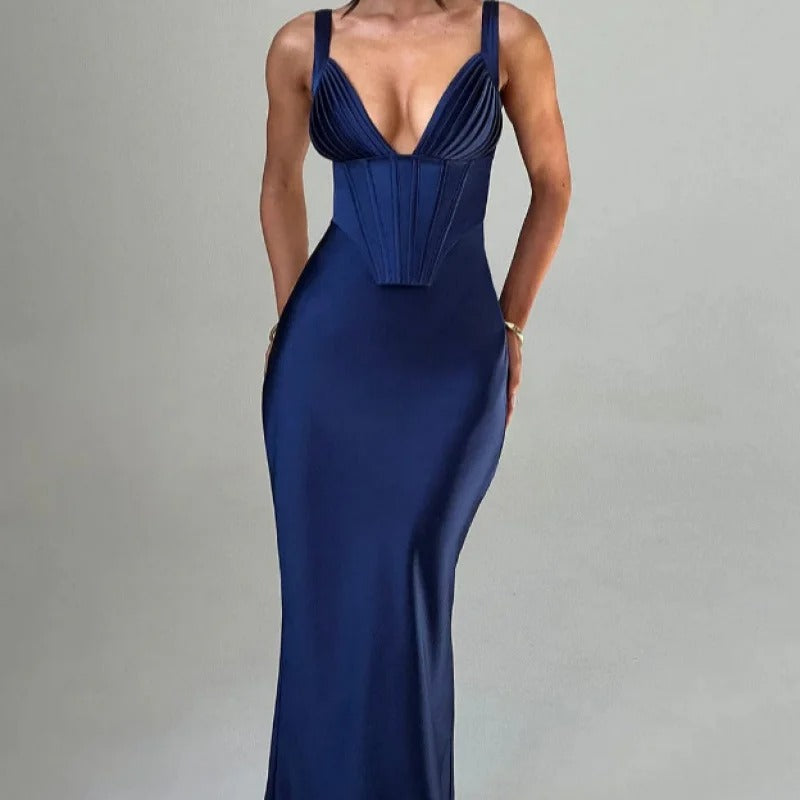 Ivory - Classy Satin Dress