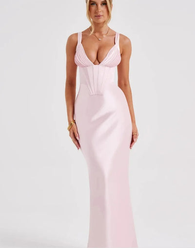 Ivory - Classy Satin Dress