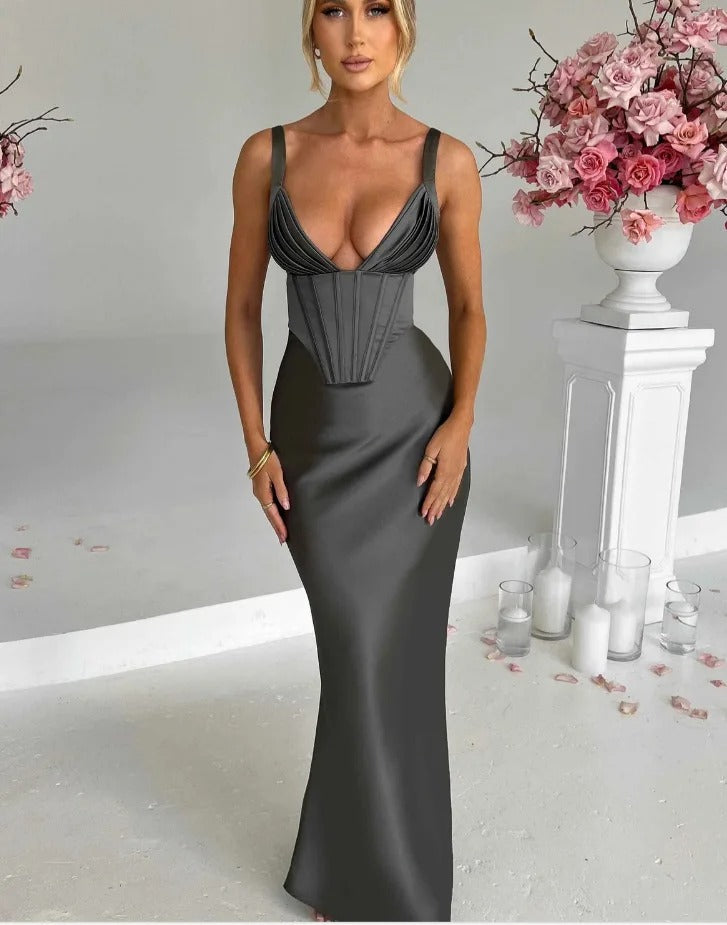 Ivory - Classy Satin Dress