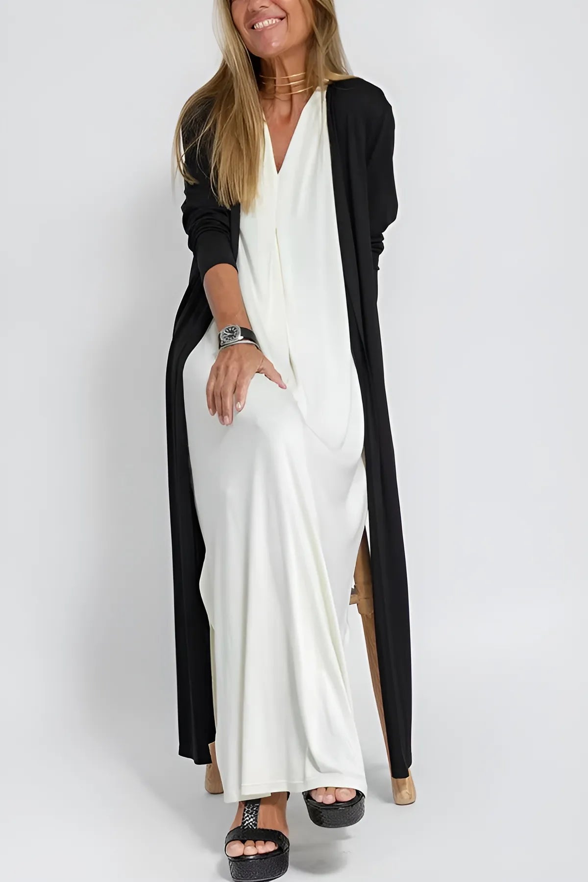 Saorla - Elegant Long Dress  + Matching Cardigan Free worth €55!