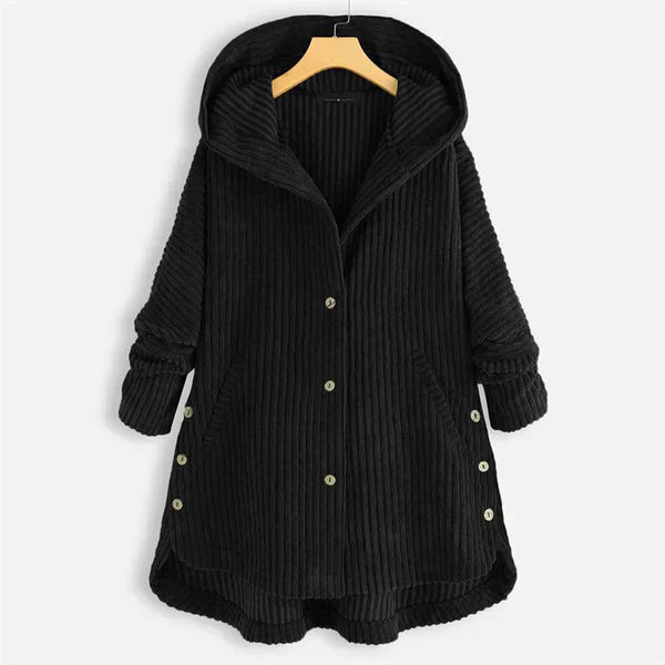 Tara – Corduroy Hooded Coat